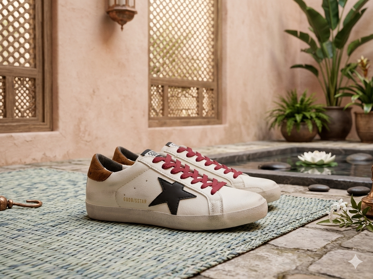 IMG_1864 Golden Goose Super-Star Creme/Negra/Granate - Imagen 1