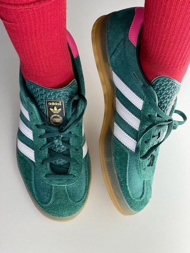 Adidas gazelle green Gazelle Indoor Verde Y Rosa - Imagen 1