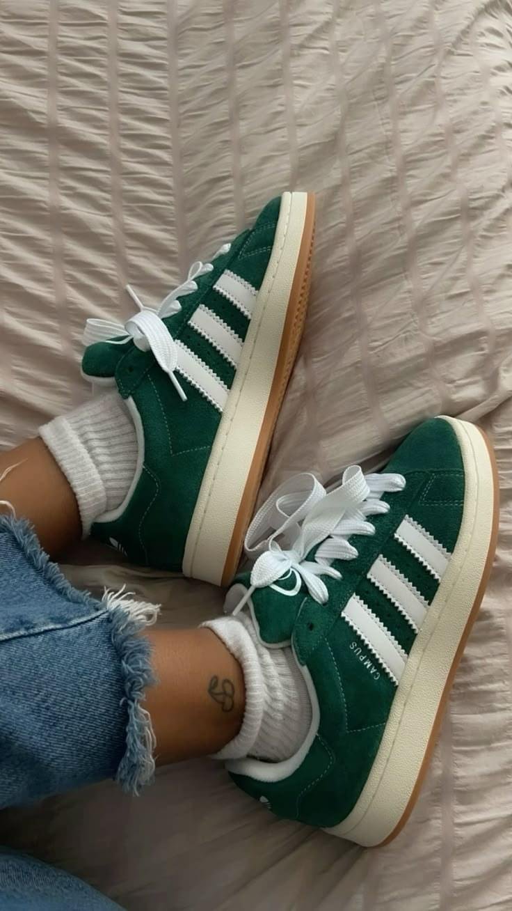 campus 00s dark green🐛 Campus 00s Verde Y Blanca - Imagen 1
