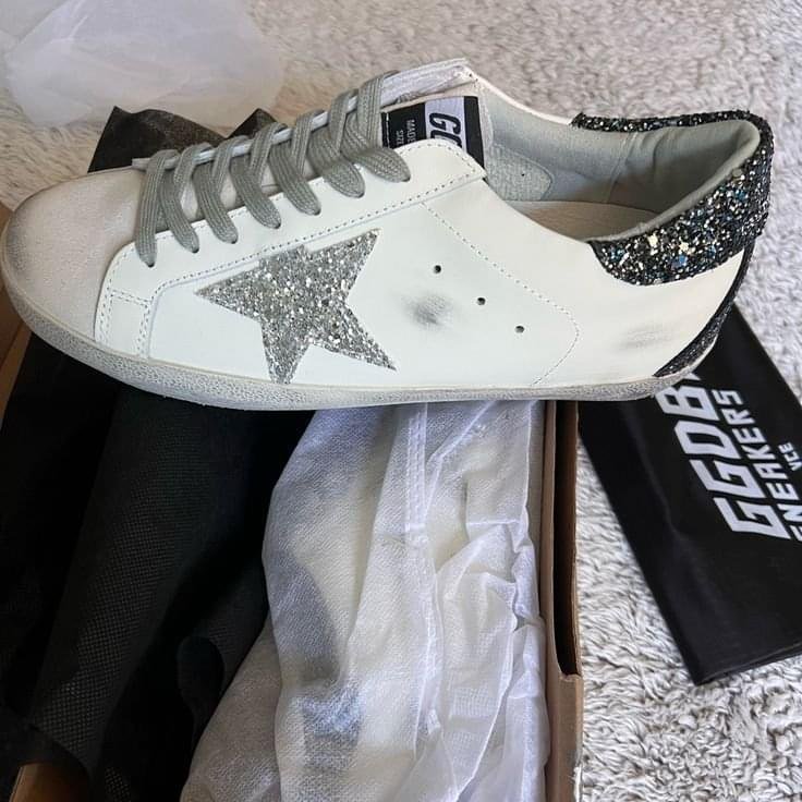 Golden Goose Shoes _ Golden Prata Golden Goose Super-Star Plata Star - Imagen 1